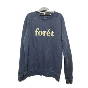 FORET UK Men’s Olive Navy Blue Essentials Spruce Sweatshirt Size XL